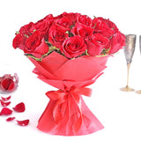 30 Red Roses Hand Bouquet - Carnations Florist Malaysia