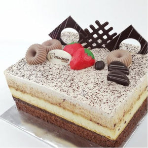 7" Square Tiramisu Cake - Carnations Florist Malaysia
