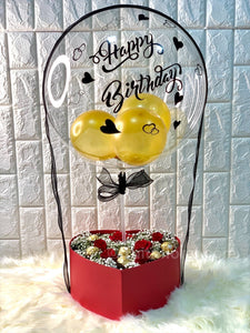 Birthday Balloon with Roses and Choc - Carnations Florist Malaysia