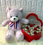 Bear, Roses and Choc - Carnations Florist Malaysia