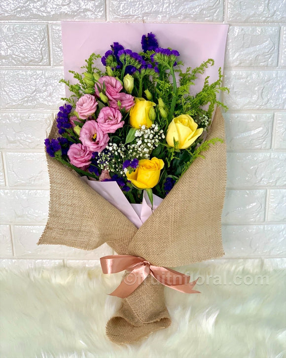 Delightful Hand Bouquet - Carnations Florist Malaysia