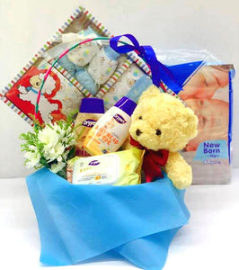 New Born Baby Boy Gift Set A - Carnations Florist Malaysia