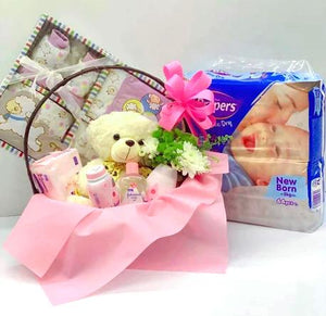 New Born Baby Girl Gift Set C - Carnations Florist Malaysia